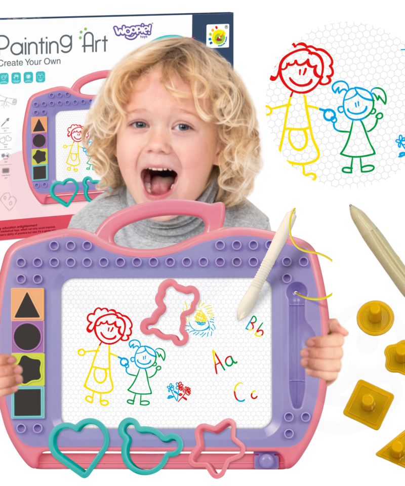 Värviline magnetiline joonistustahvel lastele
