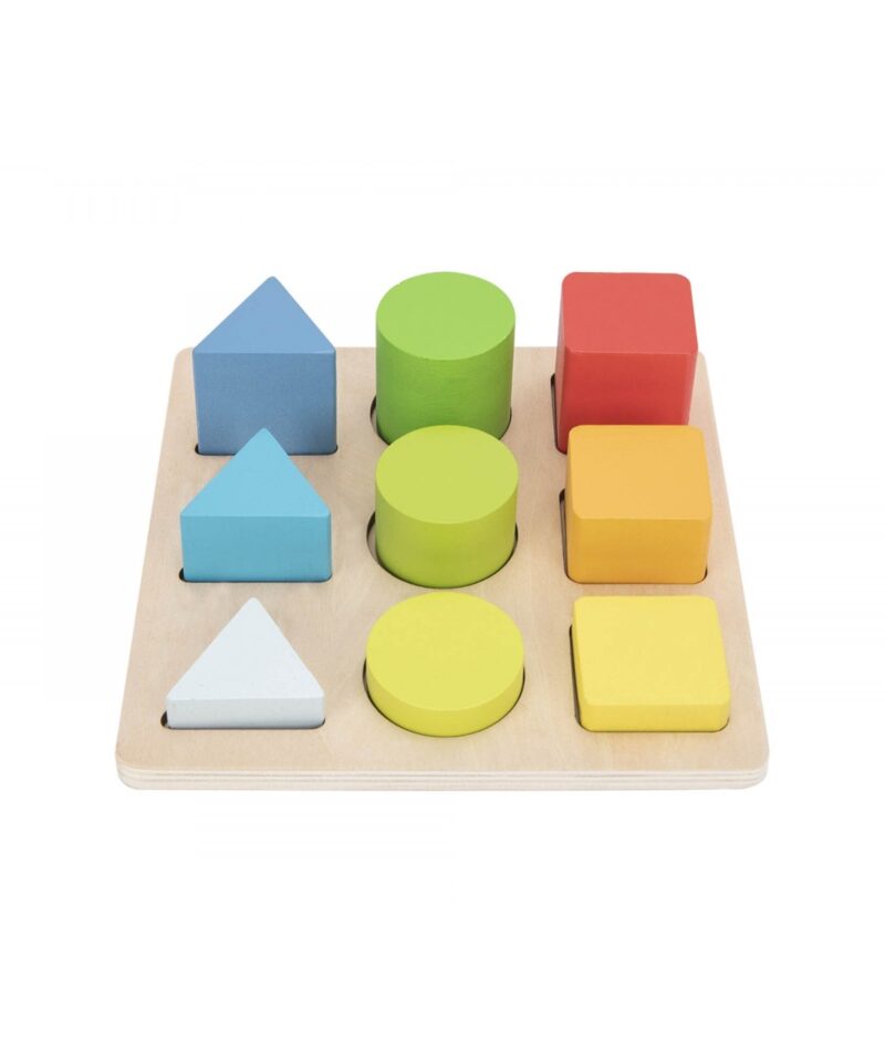 Hariv mäng puidust kujunditega