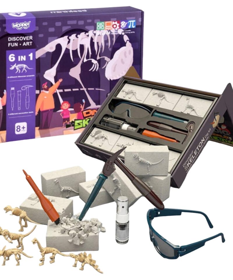 Laste arheoloogiline kaevamiskomplekt tegevuses