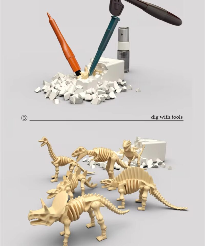 Väike arheoloog avastamas