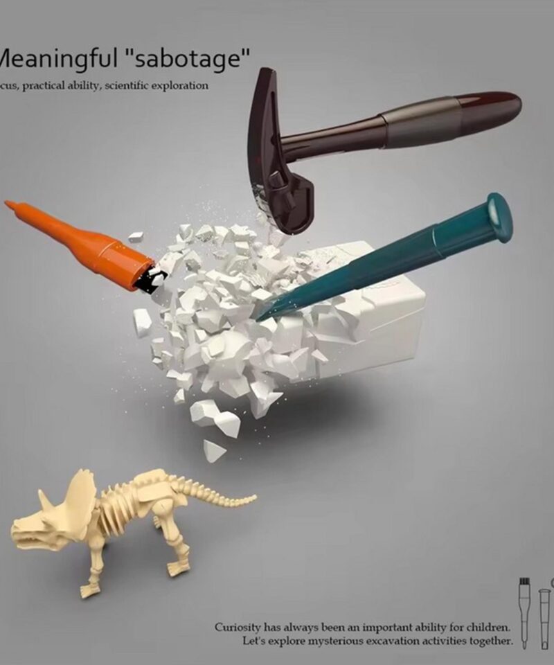 Väike arheoloog avastamas