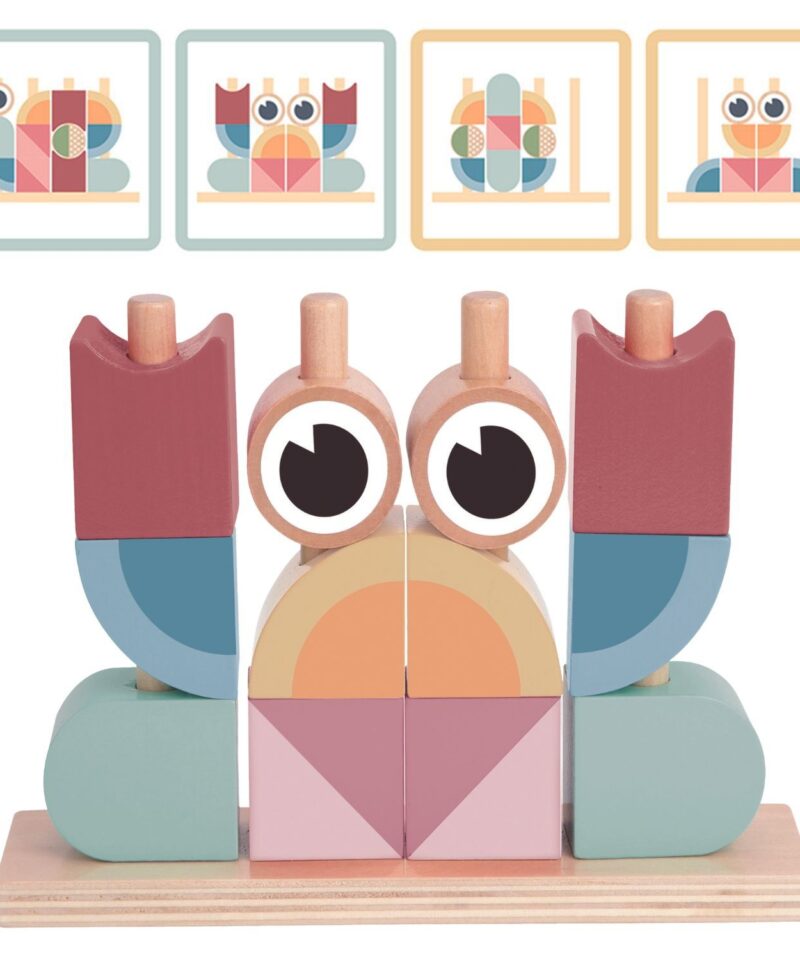 Pastelsed puidust klotsid lastele mängimiseks