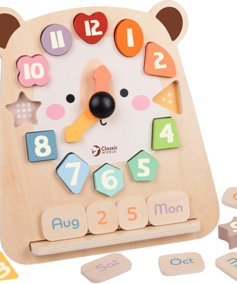 Mitmefunktsionaalne puidust mängukell lastele