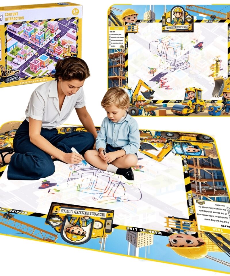 Veesõbralik joonistusmatt lastele veemarkeritega