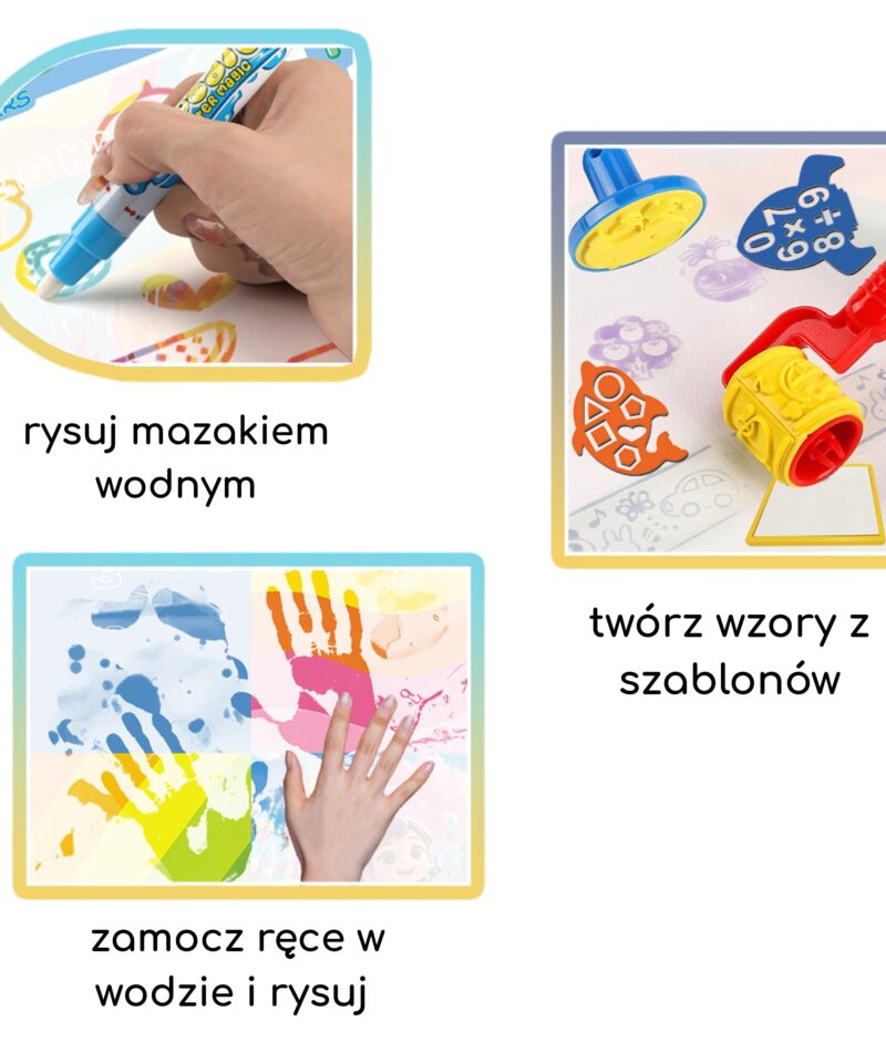 Värviline joonistusmatt veega joonistamiseks