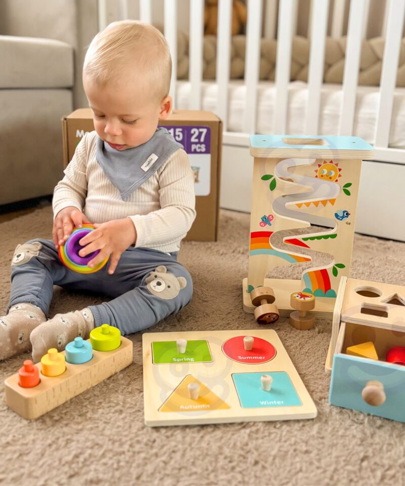 Kvaliteetne puidust Montessori mängukomplekt