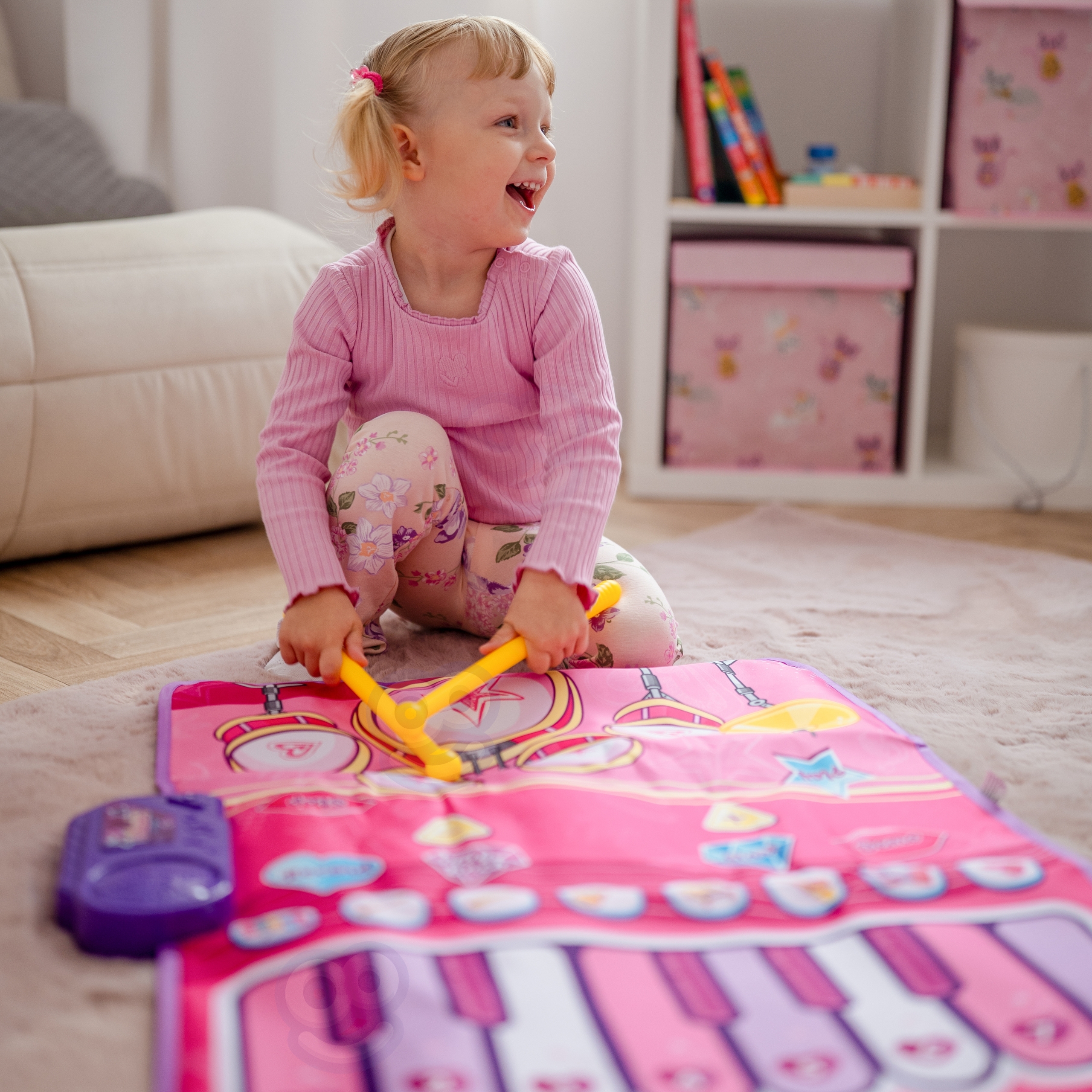 Laste muusikamatt klaveri ja trummidega