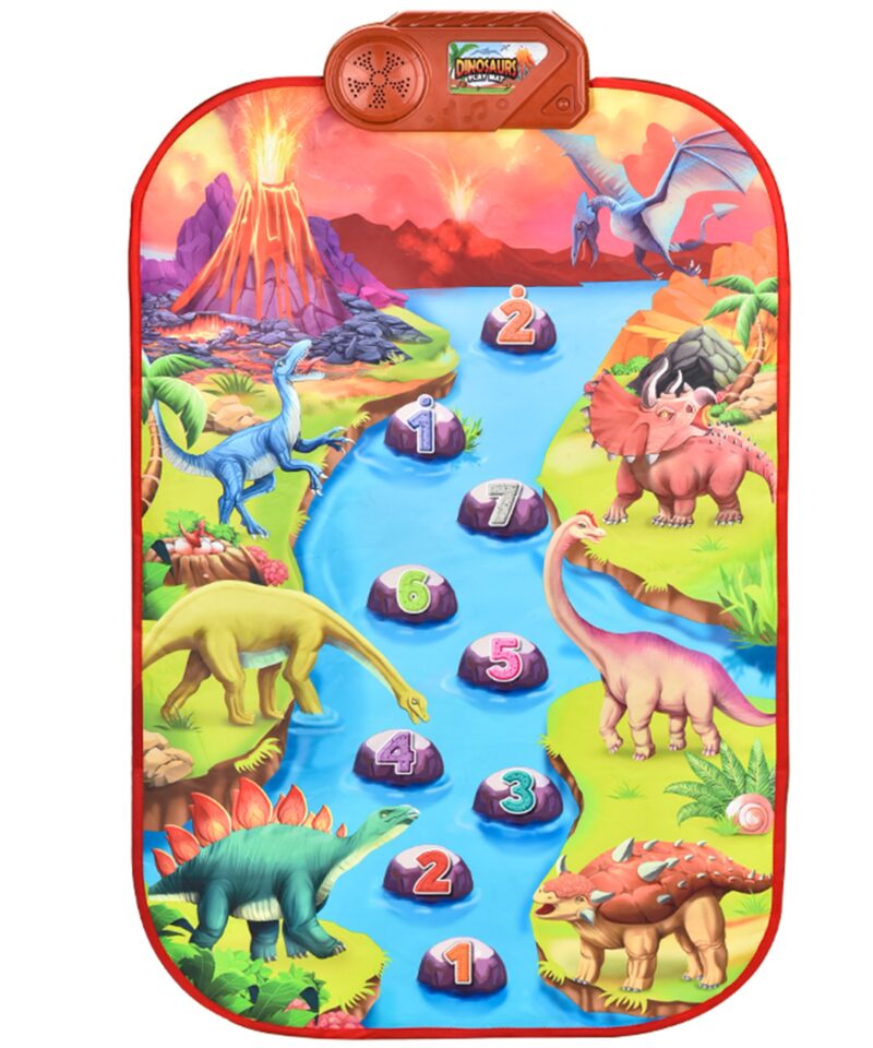 Värvikas muusikamatt dinosauruste teemaga