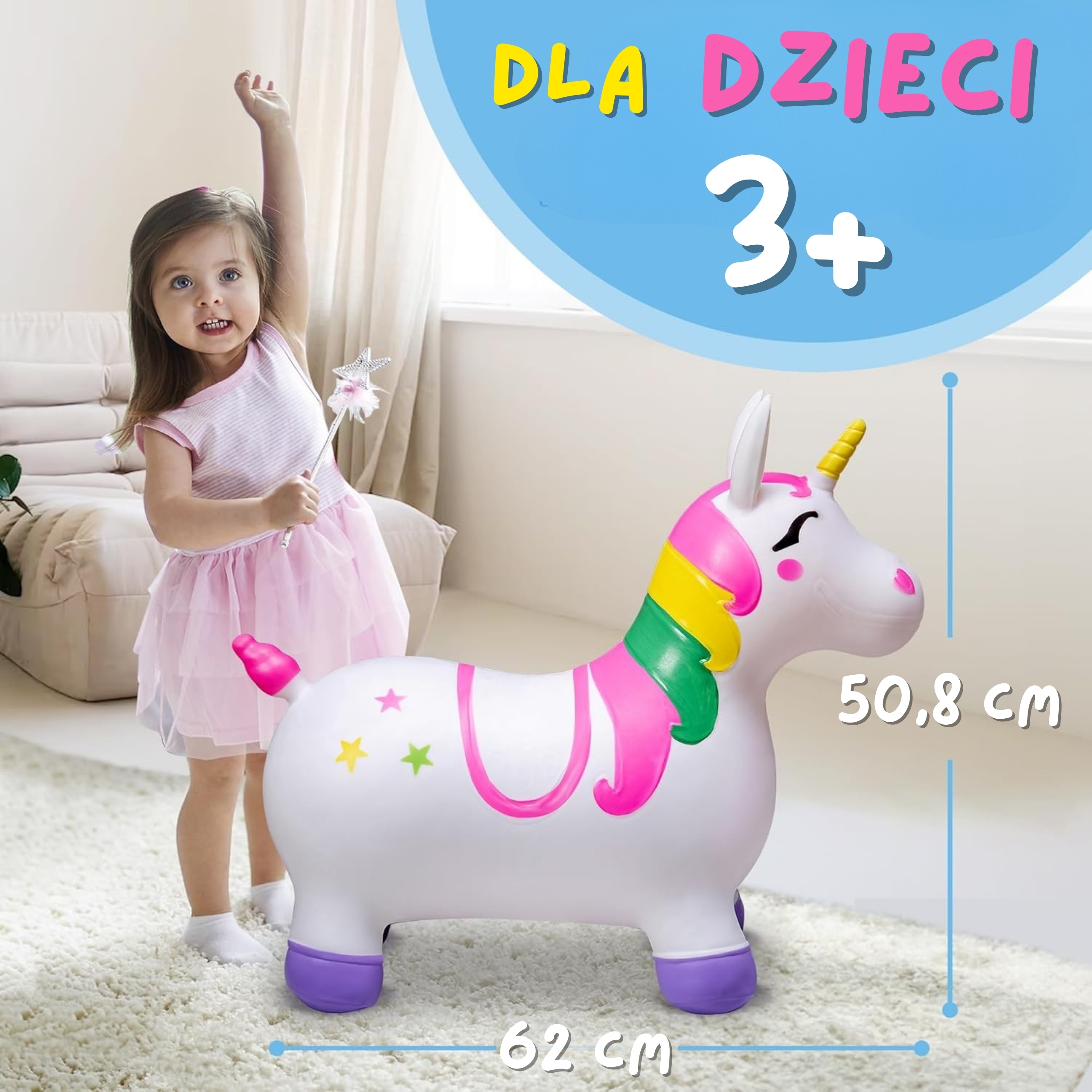 Ükssarvik hüppeloom õues seiklemiseks