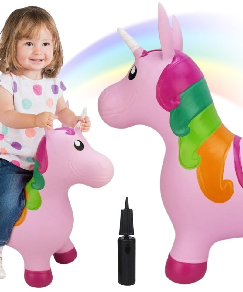 Lõbus roosa hüppeloom lastele mängimiseks