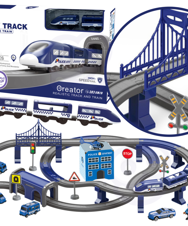 Elektriline politseijaama rongikomplekt lastele