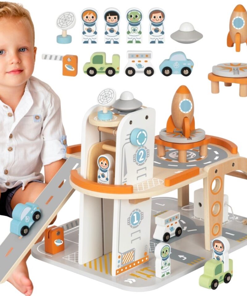 Kosmosejaama mängukomplekt koos raketiga