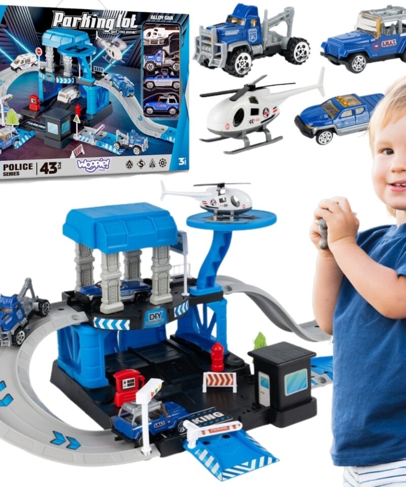 Kahetasandiline politsei parkimiskomplekt mängimiseks