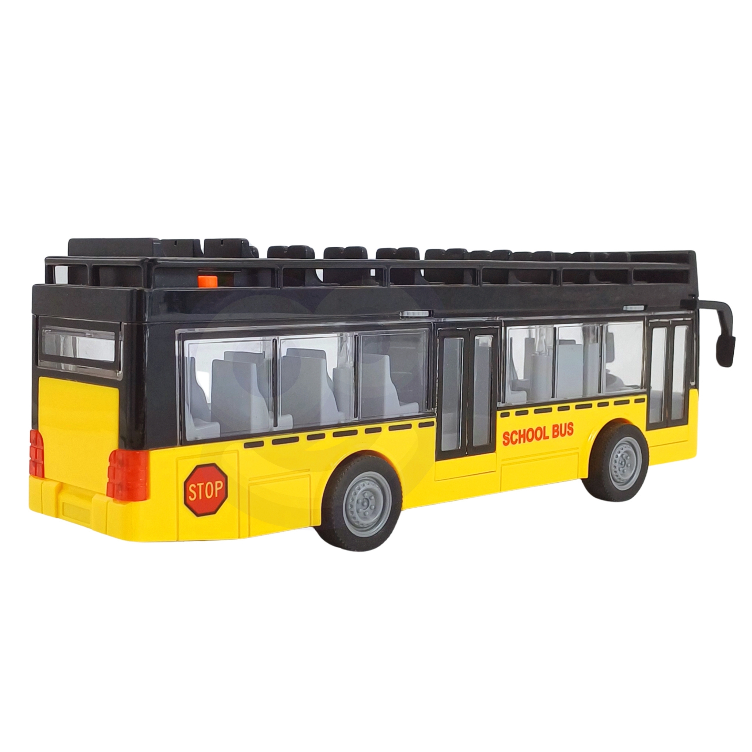 Sinine tuli mängubussi sees