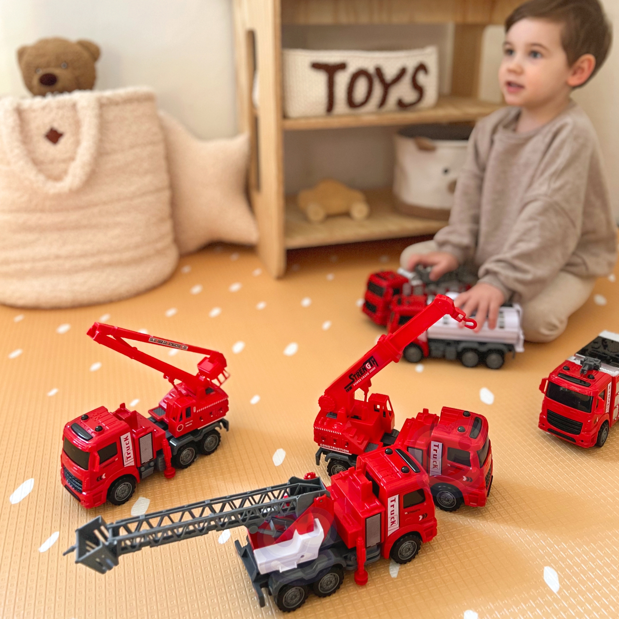 Tuletõrjeautode komplekt lastele