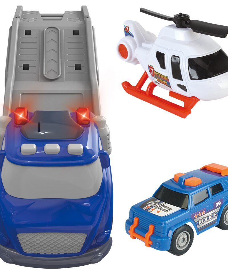 Politsei veoauto ja helikopter komplekt