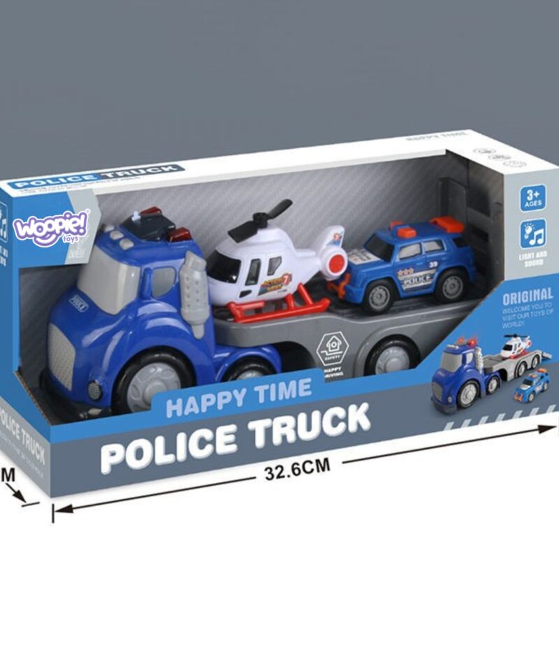 Sinine politsei auto lastele