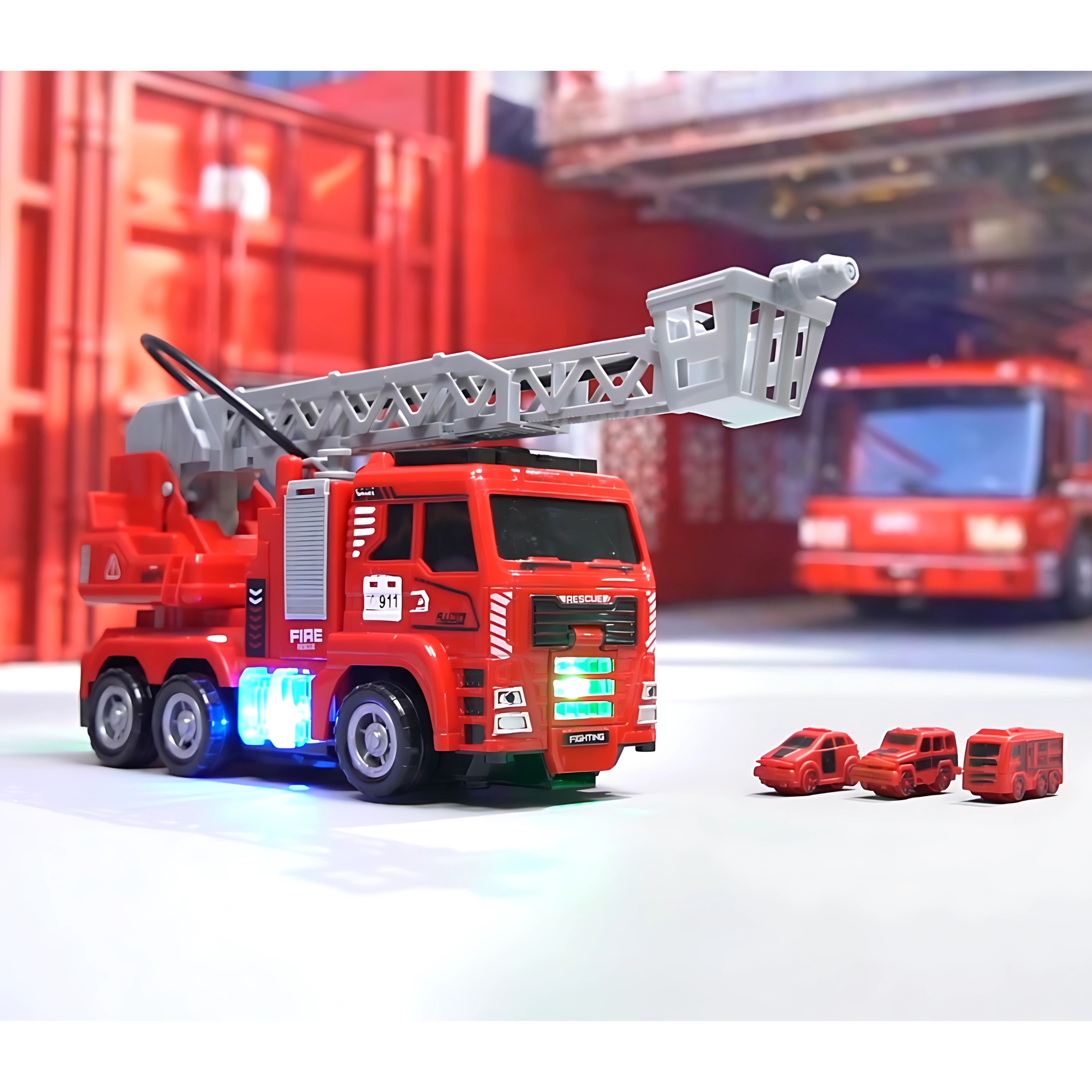 LED-valgustusega tuletõrjeauto