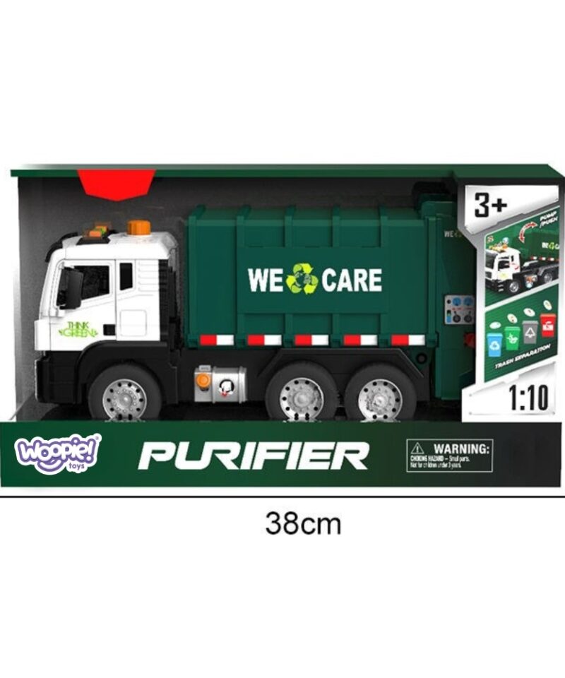 Mängukomplekt värviliste prügikastidega