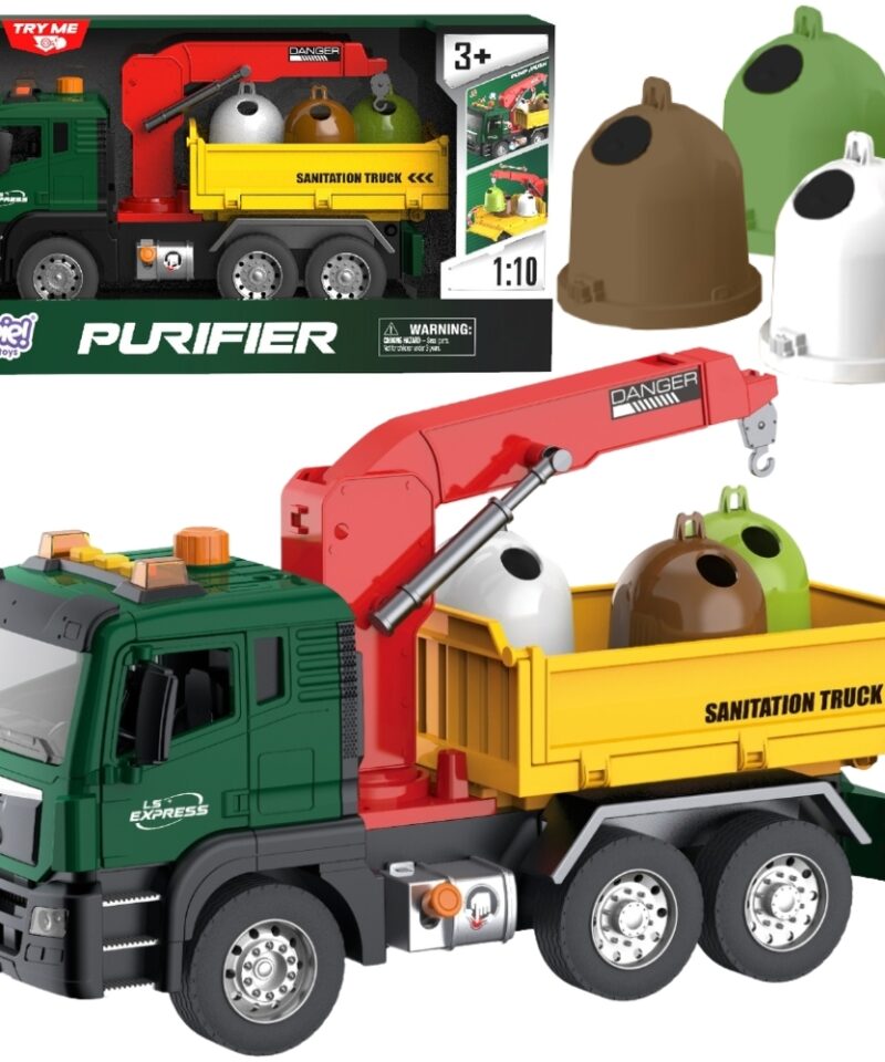 Interaktiivne prügiauto kraanaga mänguasi