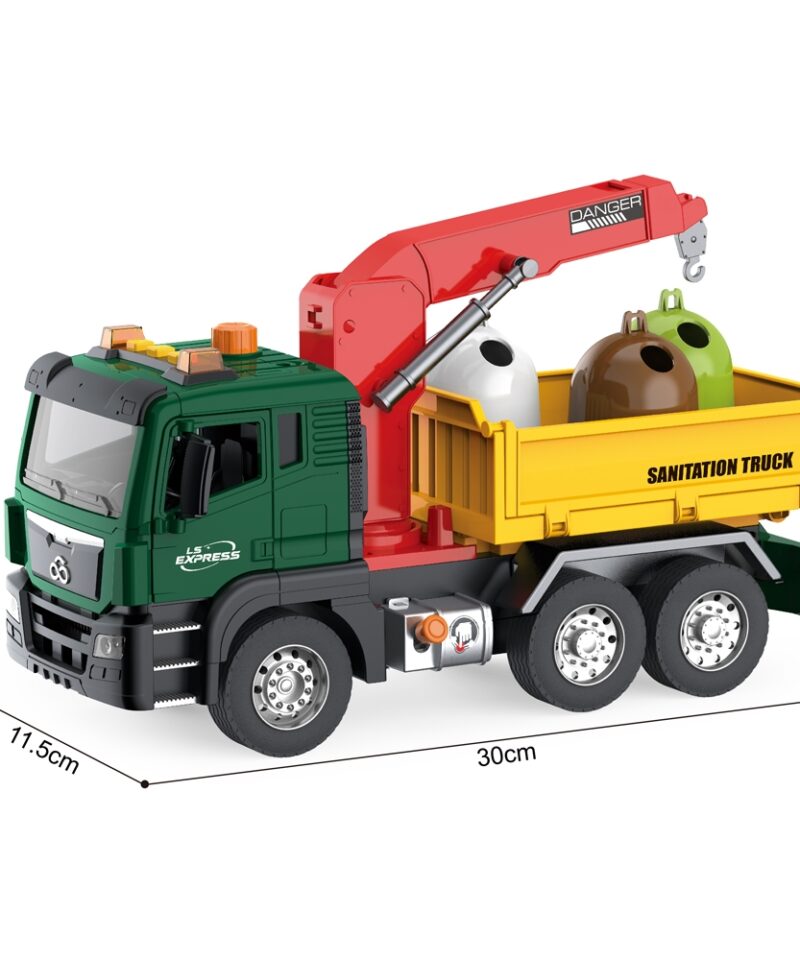 Kranaga prügiauto arendav mänguasi