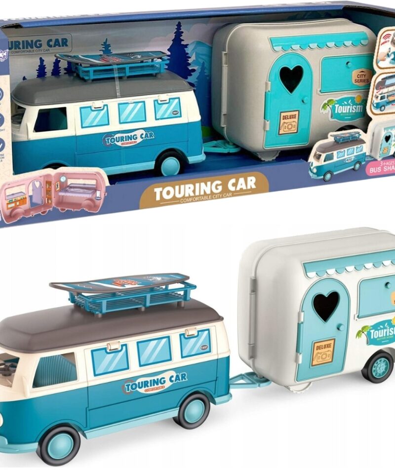 Laste mängukamper ja haagis koos aksessuaaridega