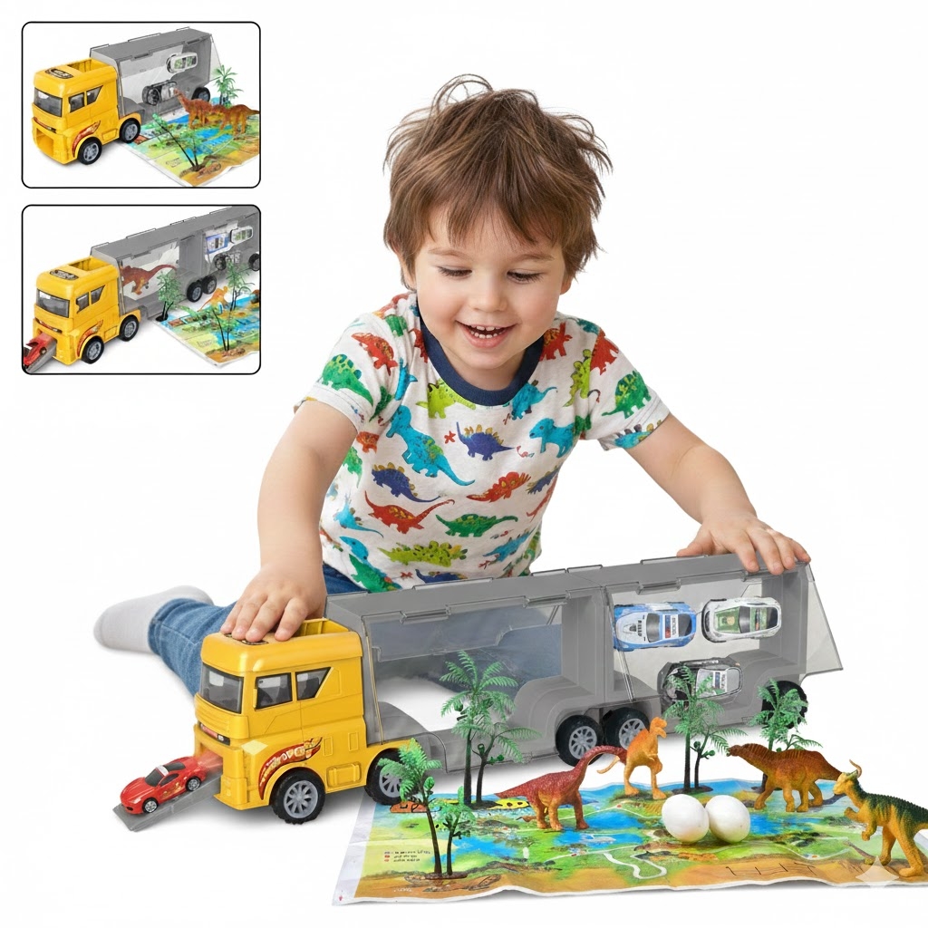 Dinosauruste Transporter Mängukomplekt detailides