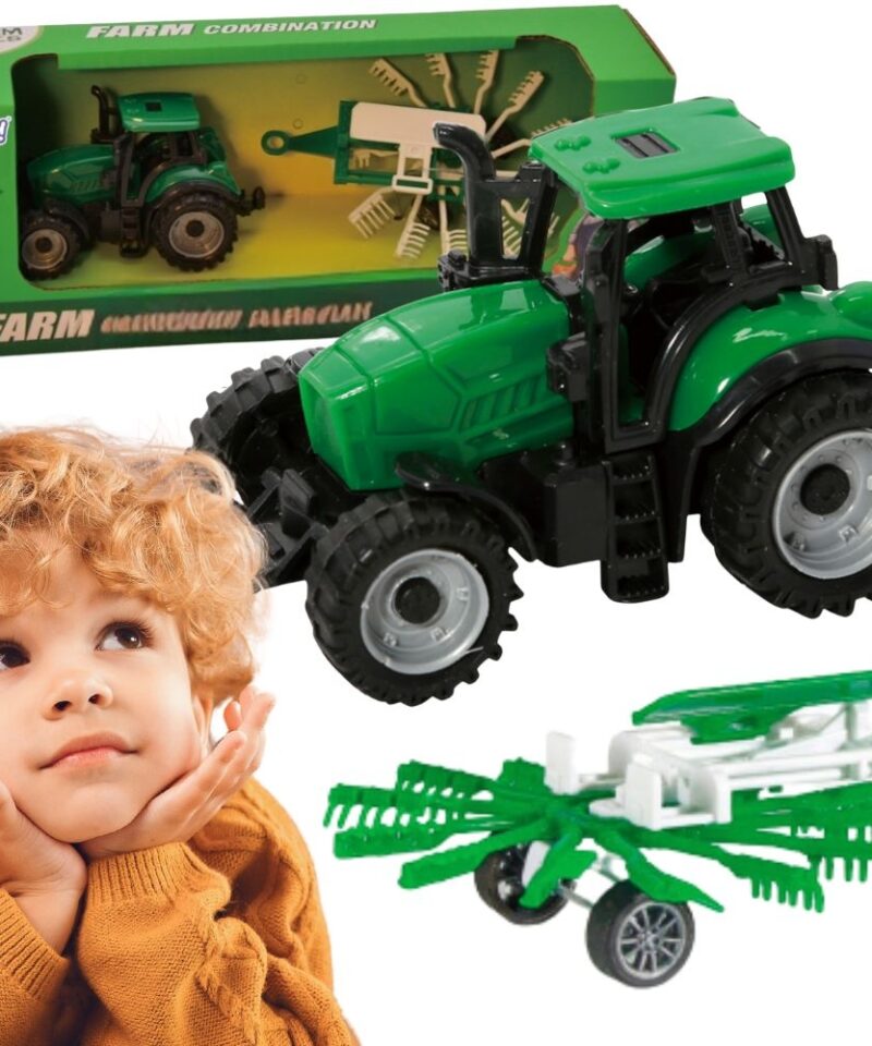 Laste traktor ja zgrabiarka komplekt mängimiseks
