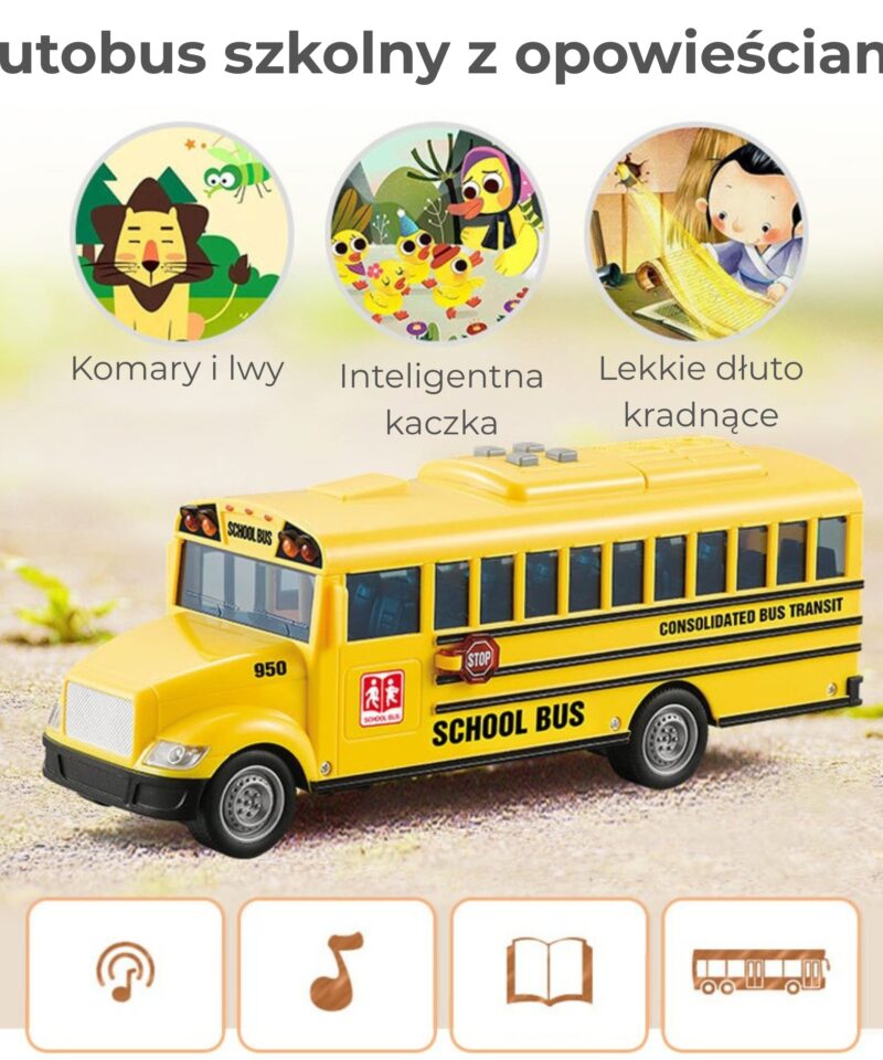 Koolibuss realistlike helide ja valgusega