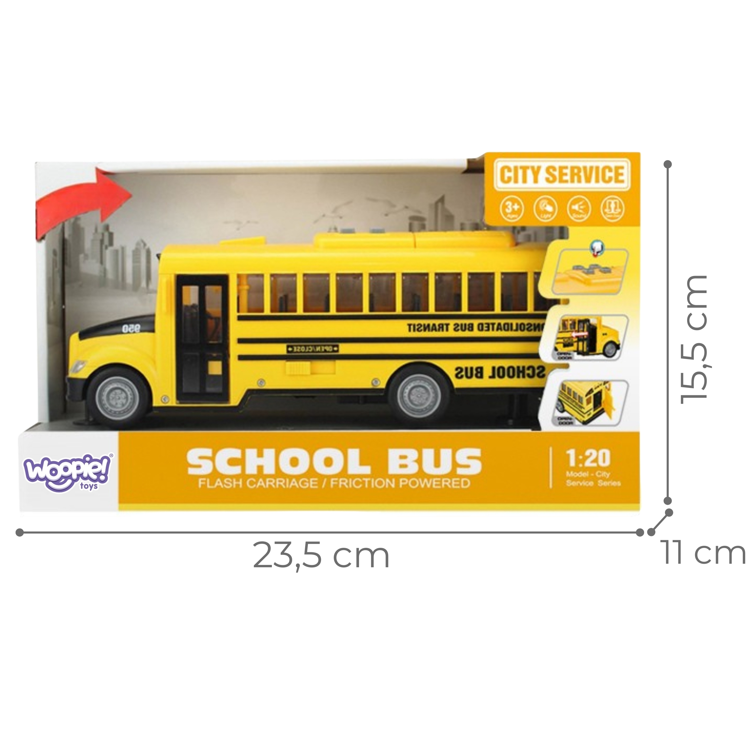 Õppimist soodustav koolibuss mänguasi