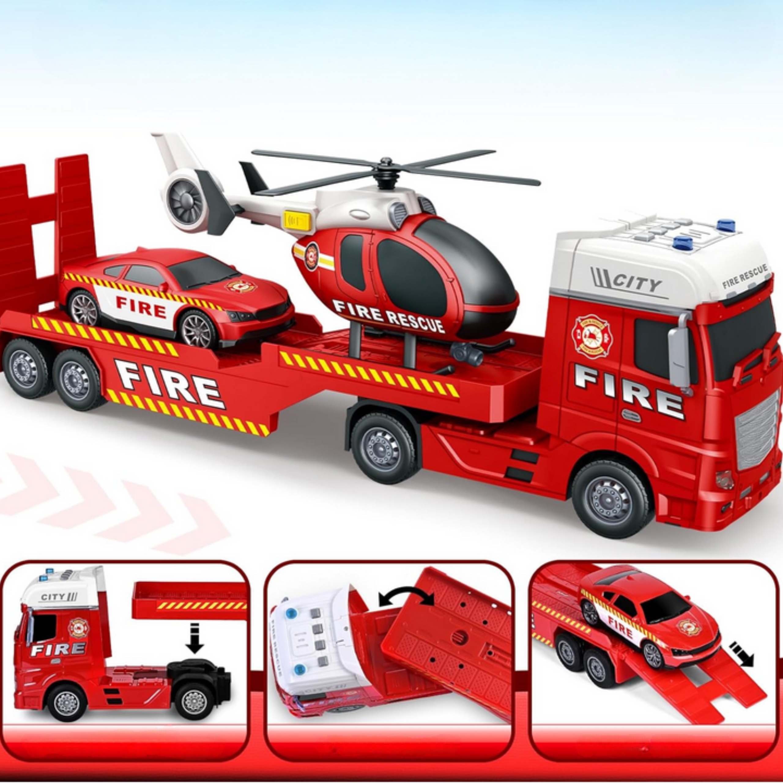 Helikopter ja auto mängukomplekt