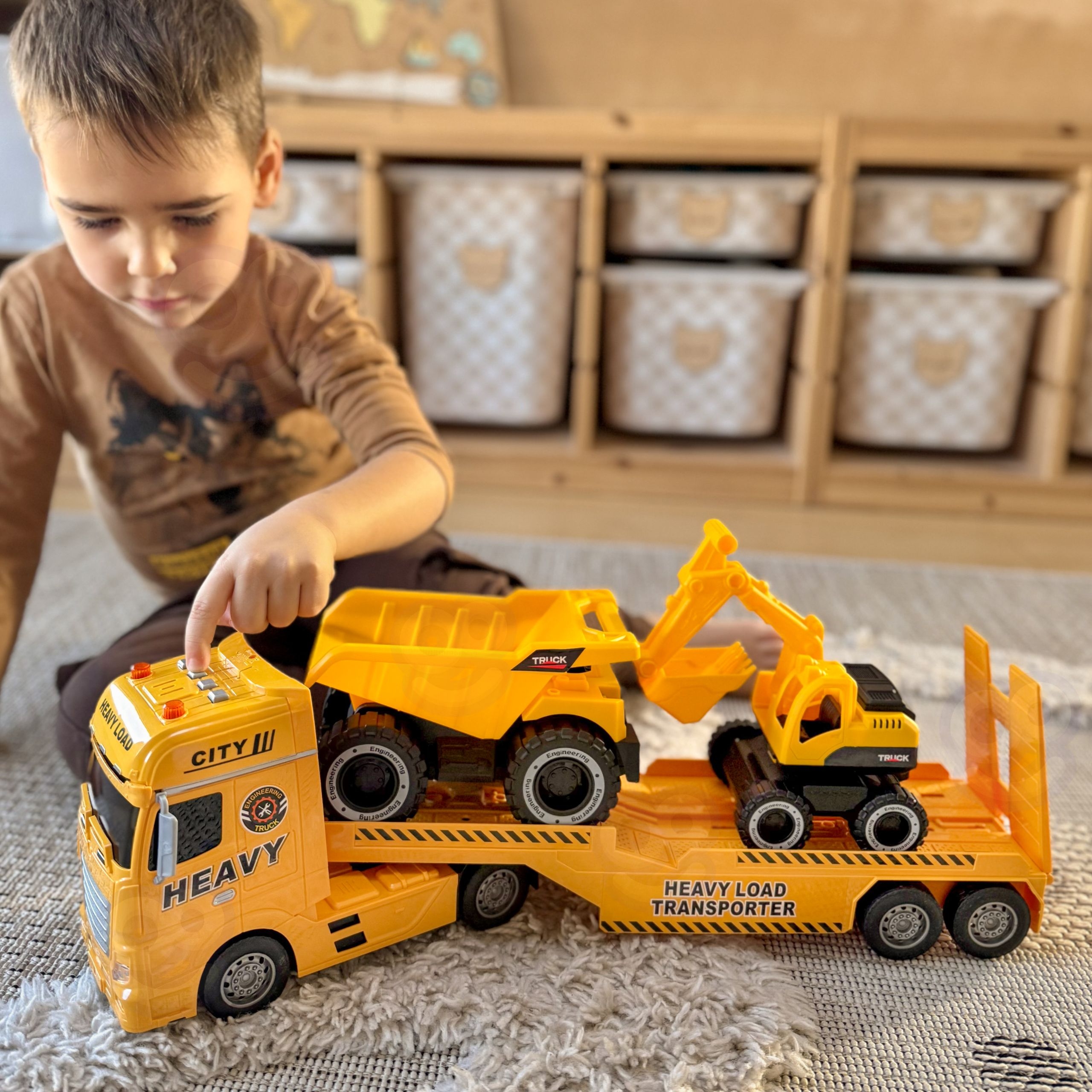 Lastele mõeldud ehitusmasinate komplekt