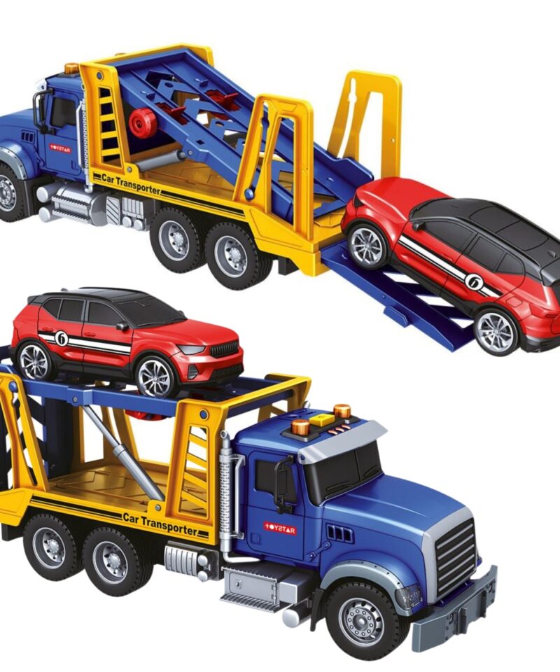 Sinine veok kollakas-sinise platvormiga