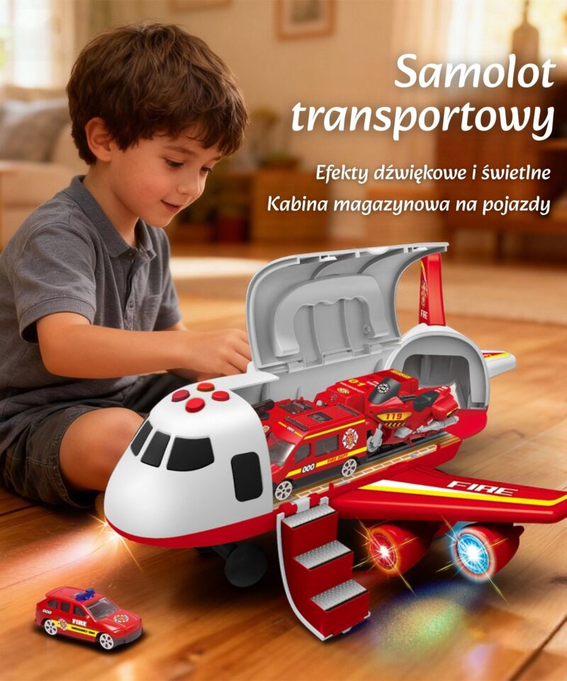 Tuletõrjeautod ja liiklusmärgid komplektis