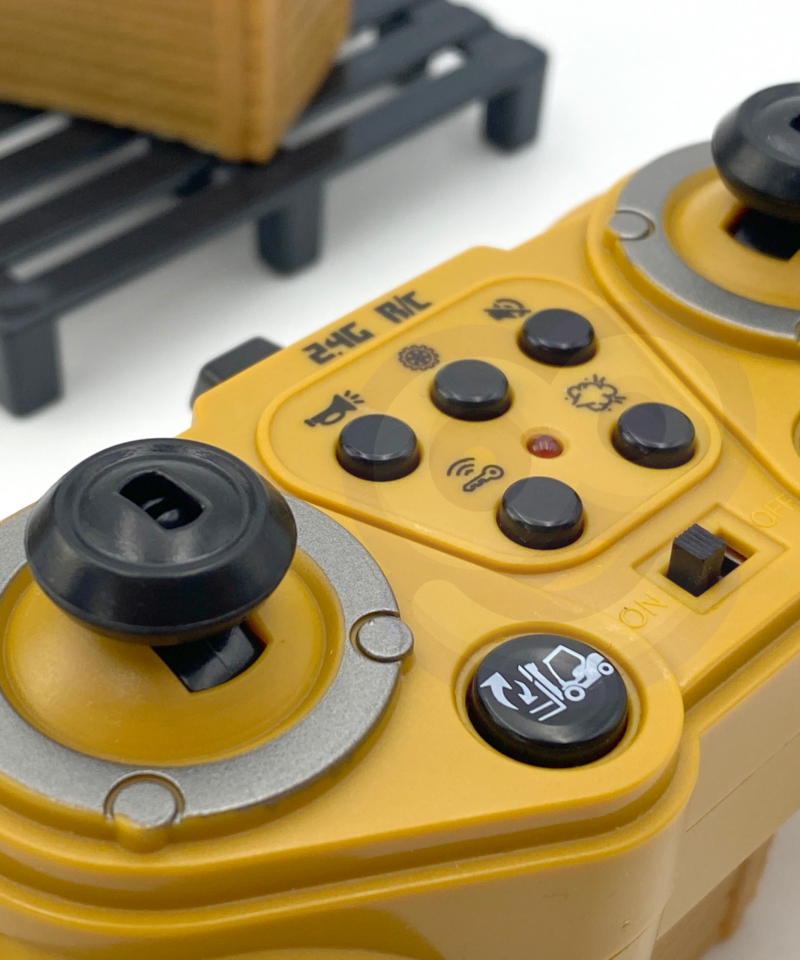 Heliefektidega kahveltõstuk mängurõõmuks