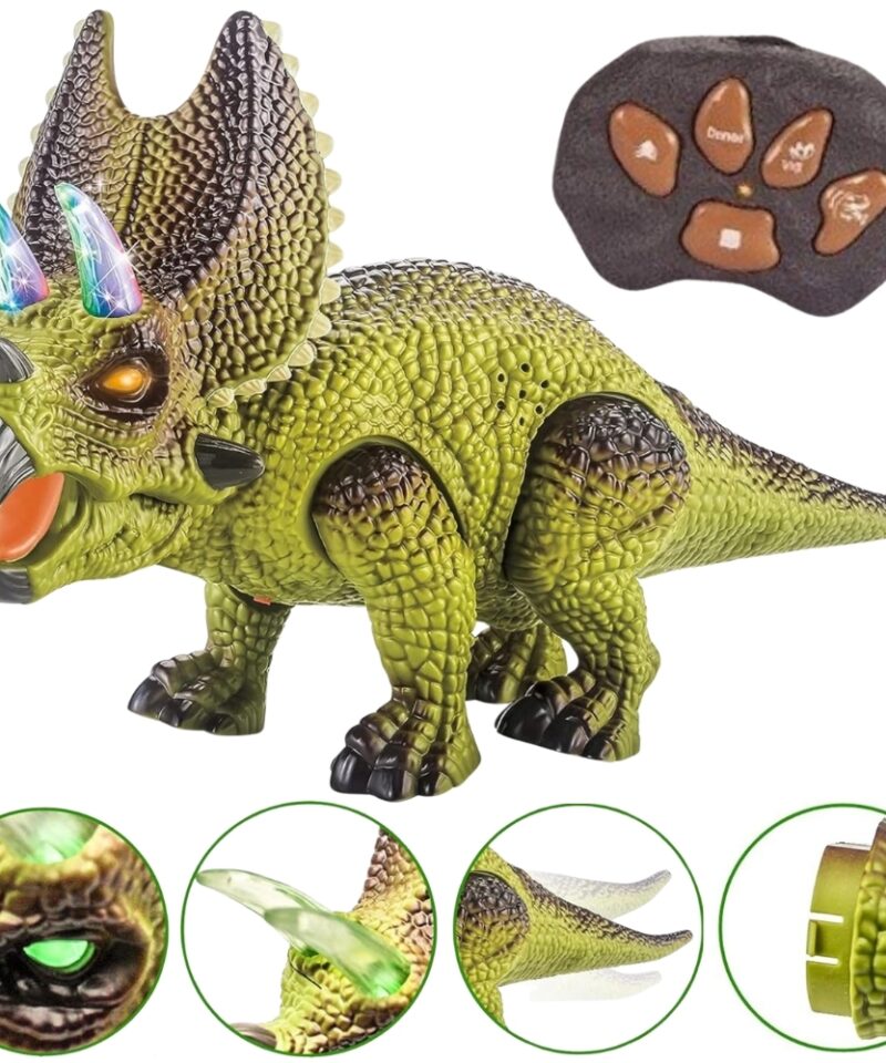 Kaugjuhitav Triceratops Dino realistlik mänguasi