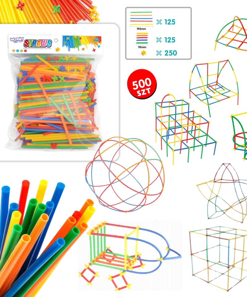 Komplekt värvilisi kõrsi lastele