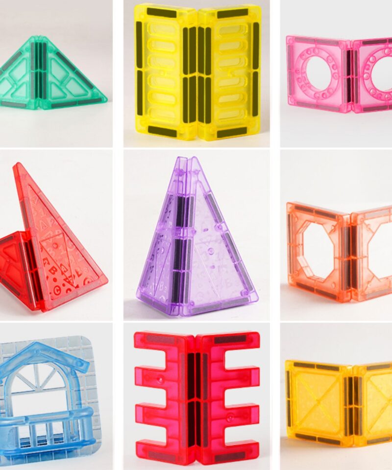 Rikkalik 110-osaline magnetklotside komplekt