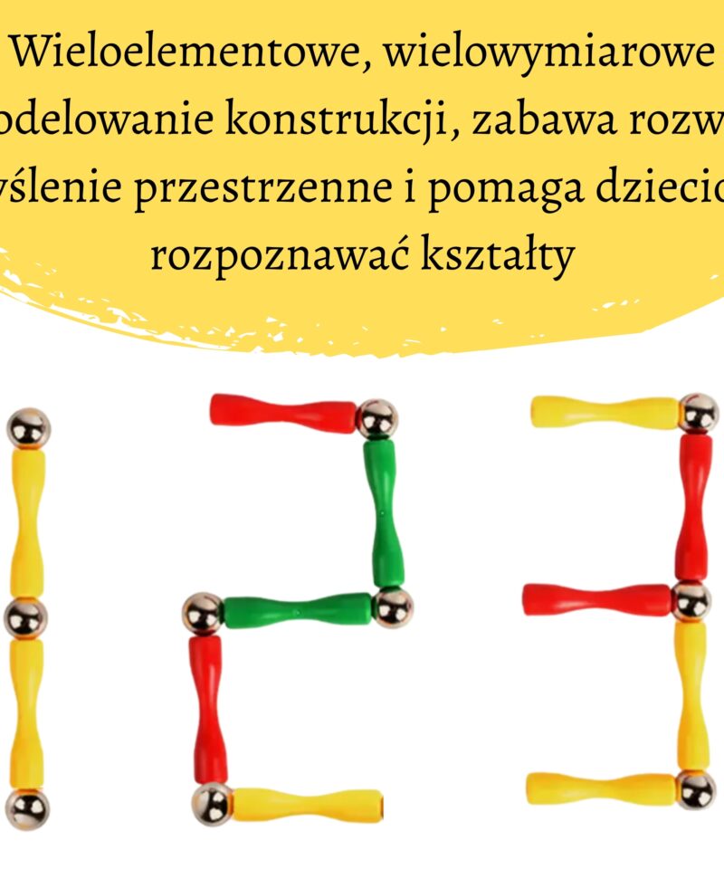 Värvilised magnetilised pulgad ja kuulid