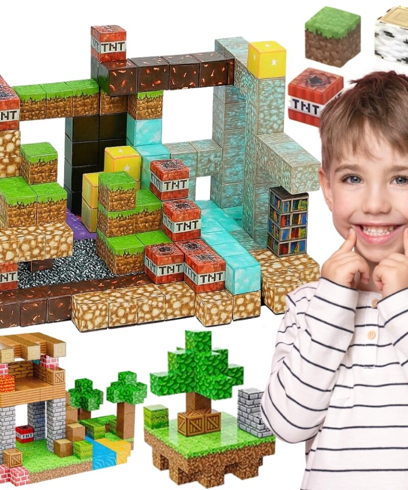 Magnetilised klotsid lastele mängimiseks