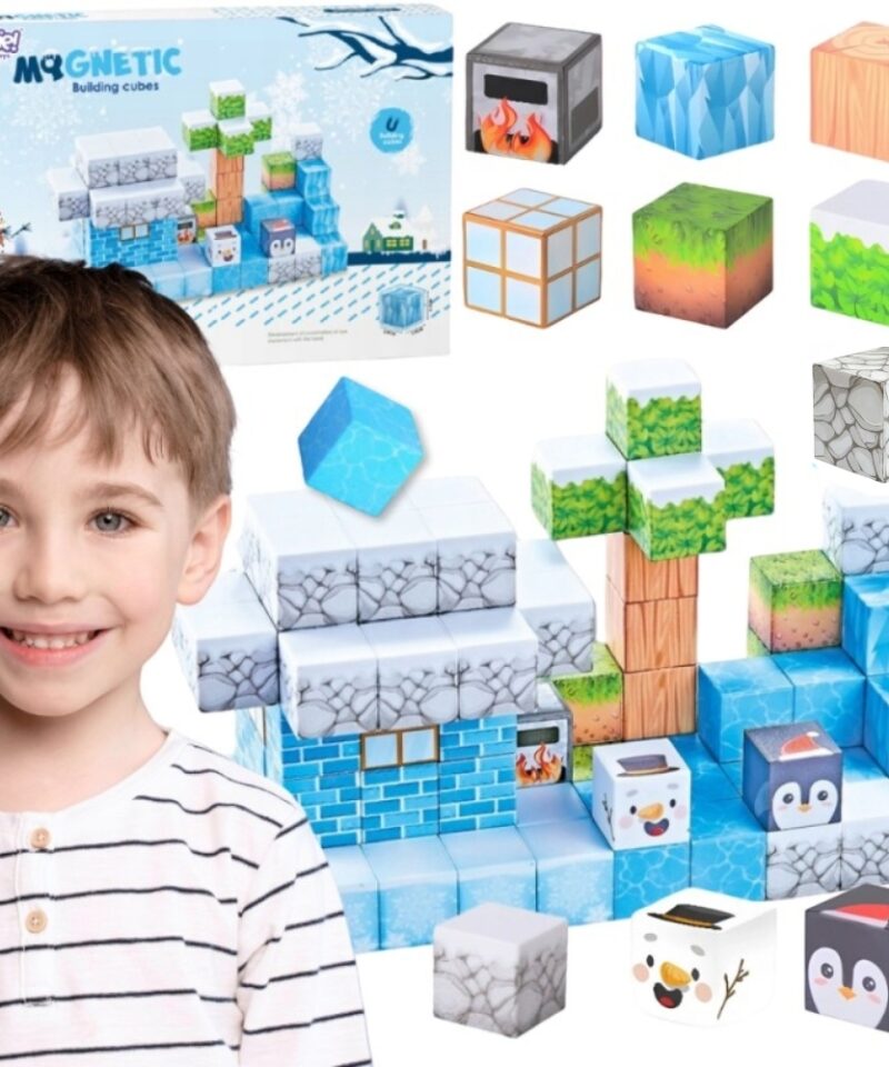 Magnetilised klotsid talvemaailma loomiseks