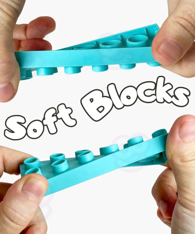 Lastele sobivad suured ja värvilised klotsid