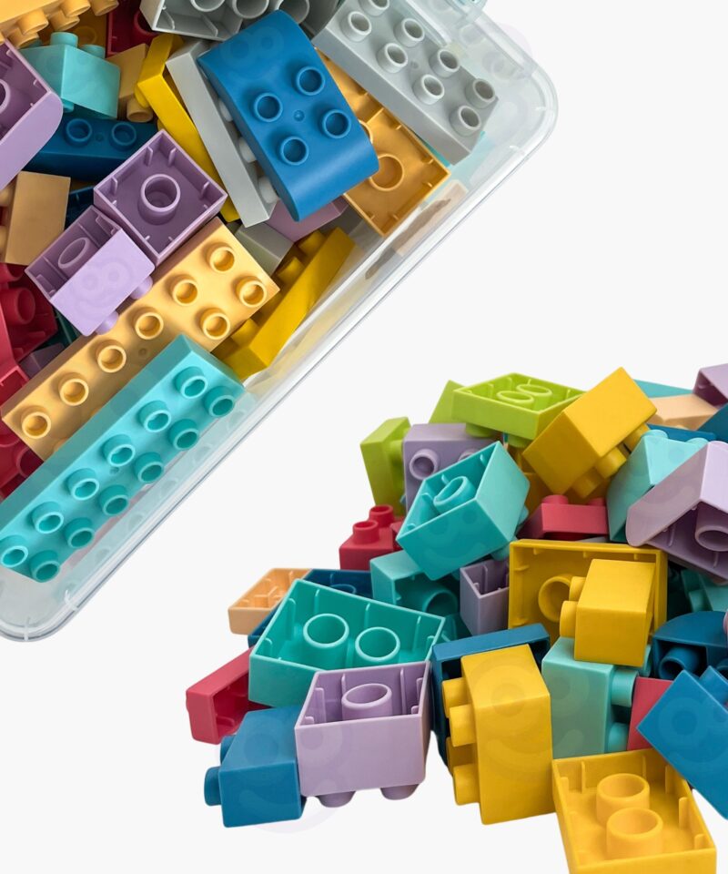 Lastele sobivad suured ja värvilised klotsid