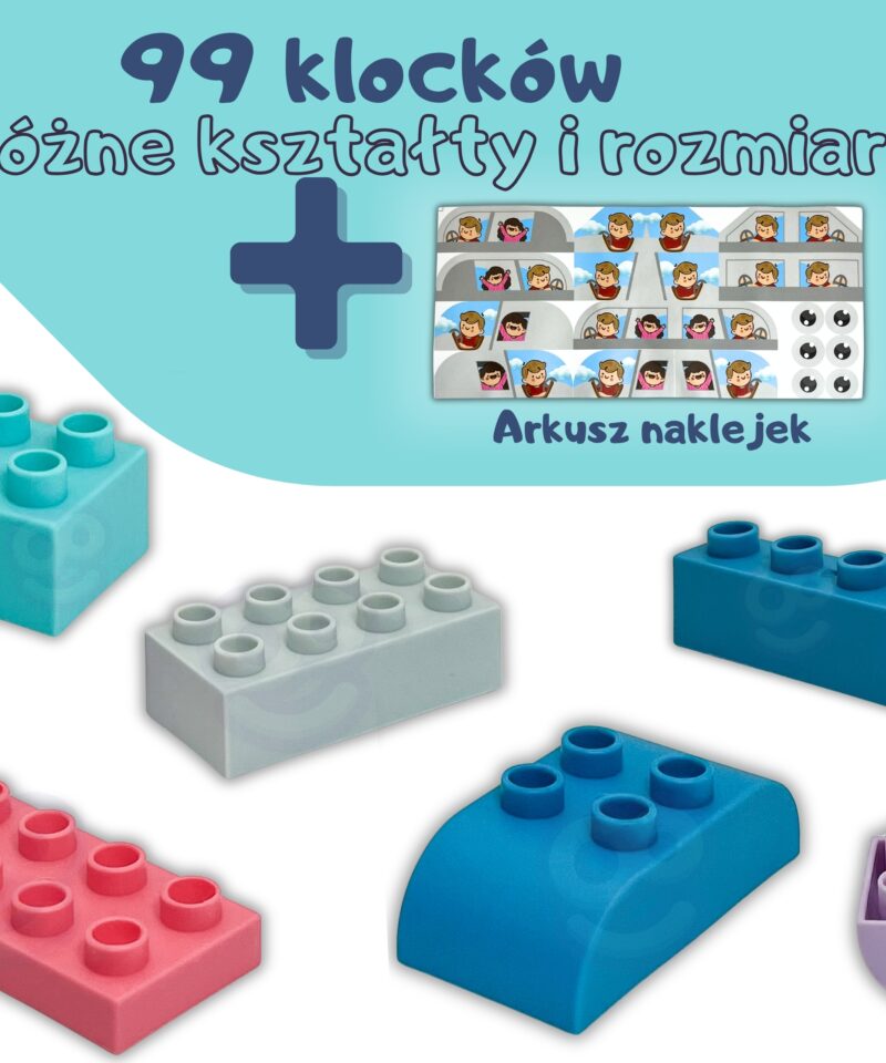 Lastele sobivad suured ja värvilised klotsid