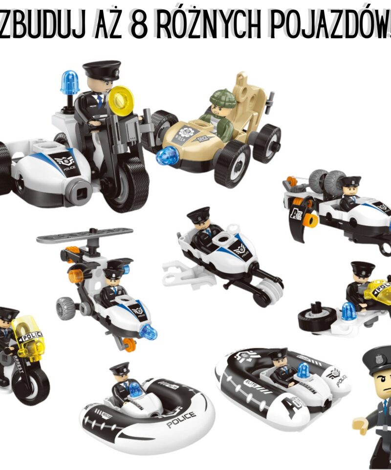 Politseisõidukite komplekt loovuse arendamiseks