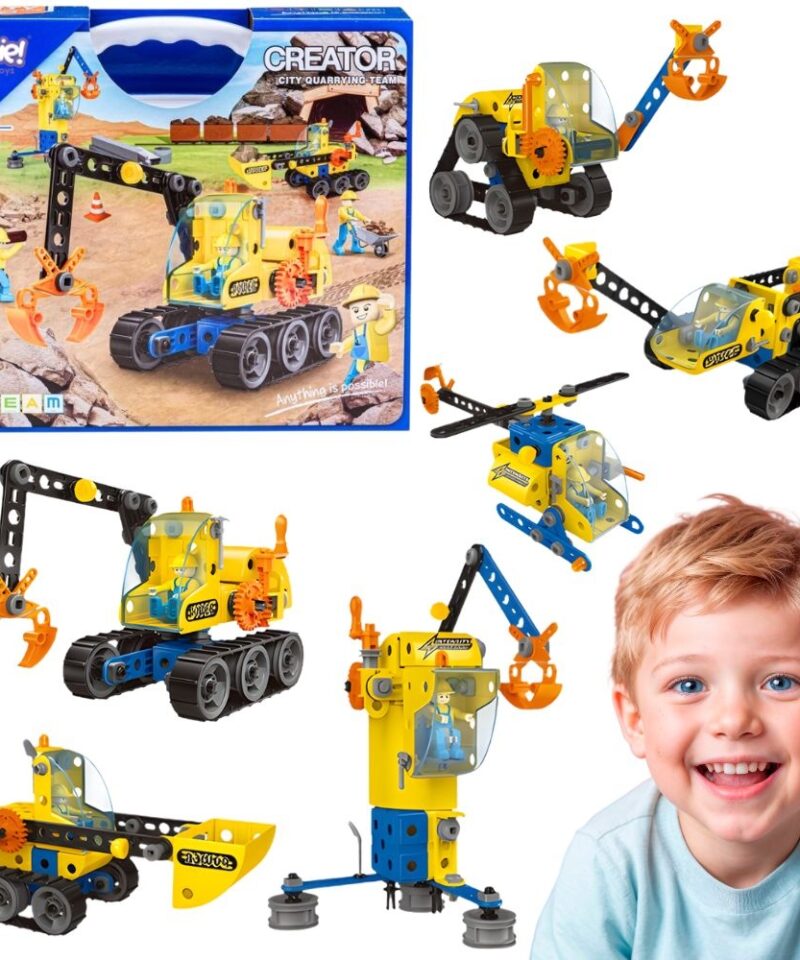 Ehitusmasinate komplekt lastele, loov ja hariv