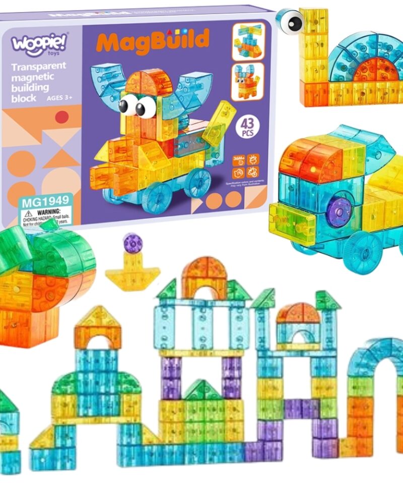 Läbipaistvad magnetklotsid lastele