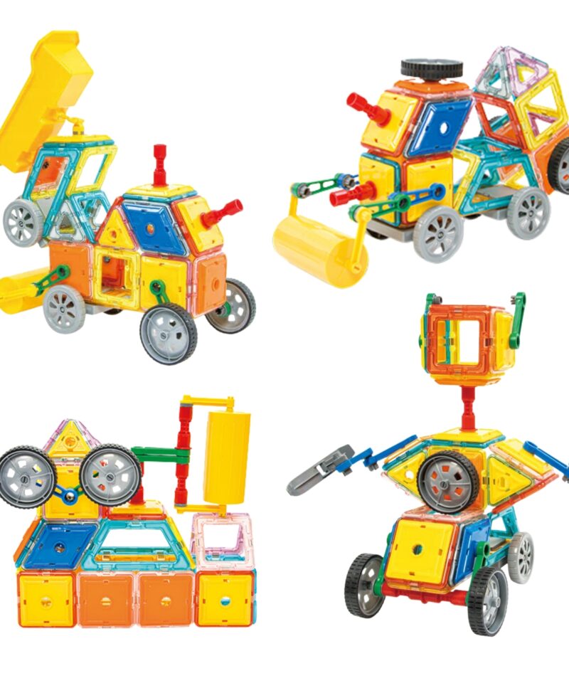 Lapsed mängivad magnetklotsidega