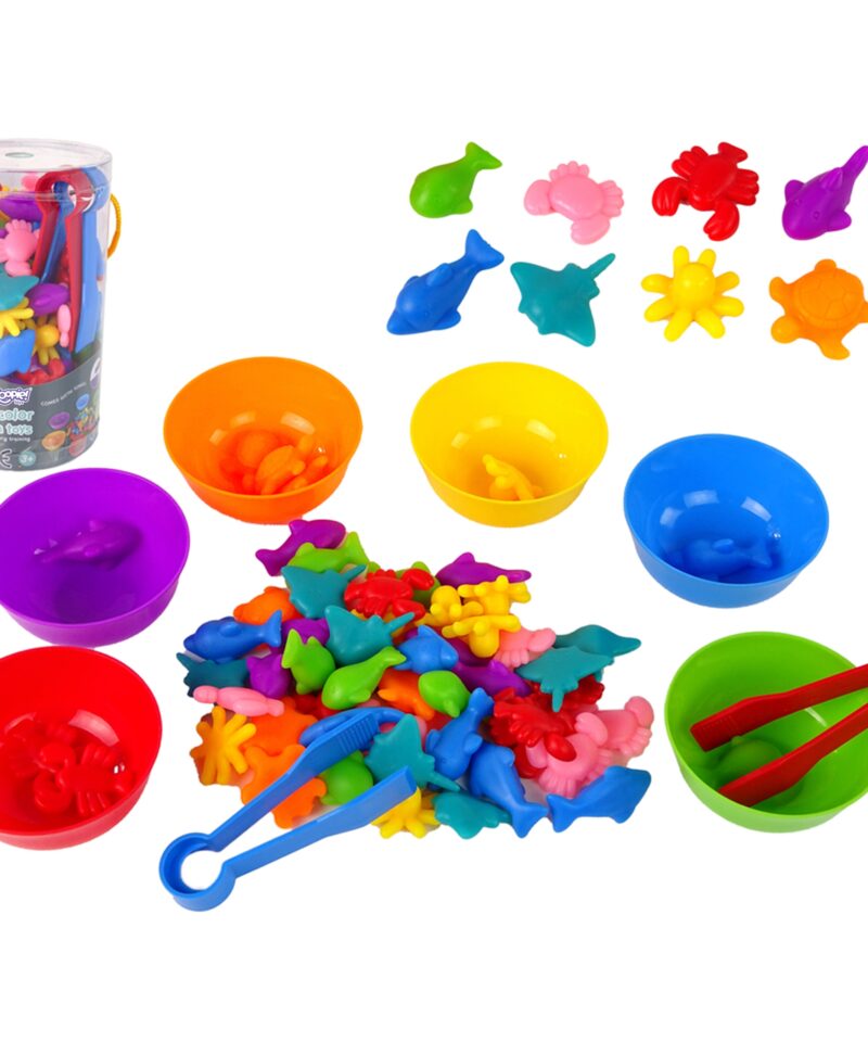 Montessori mäng värvide sortimiseks