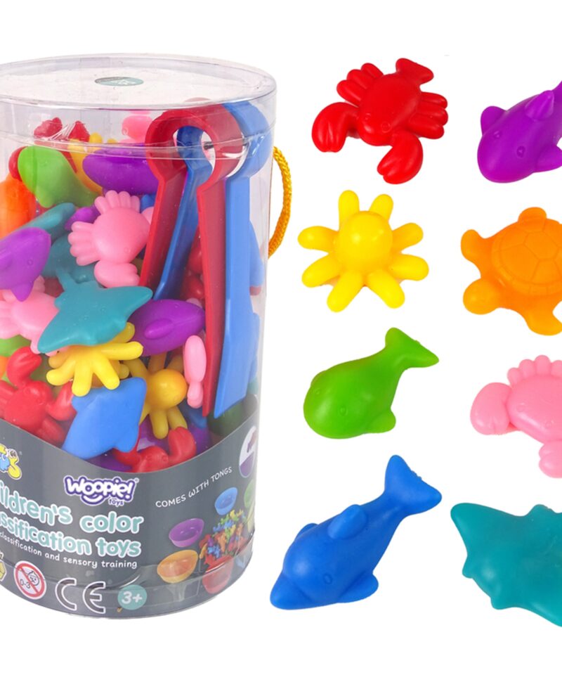 Montessori komplekt kausside ja figuuridega